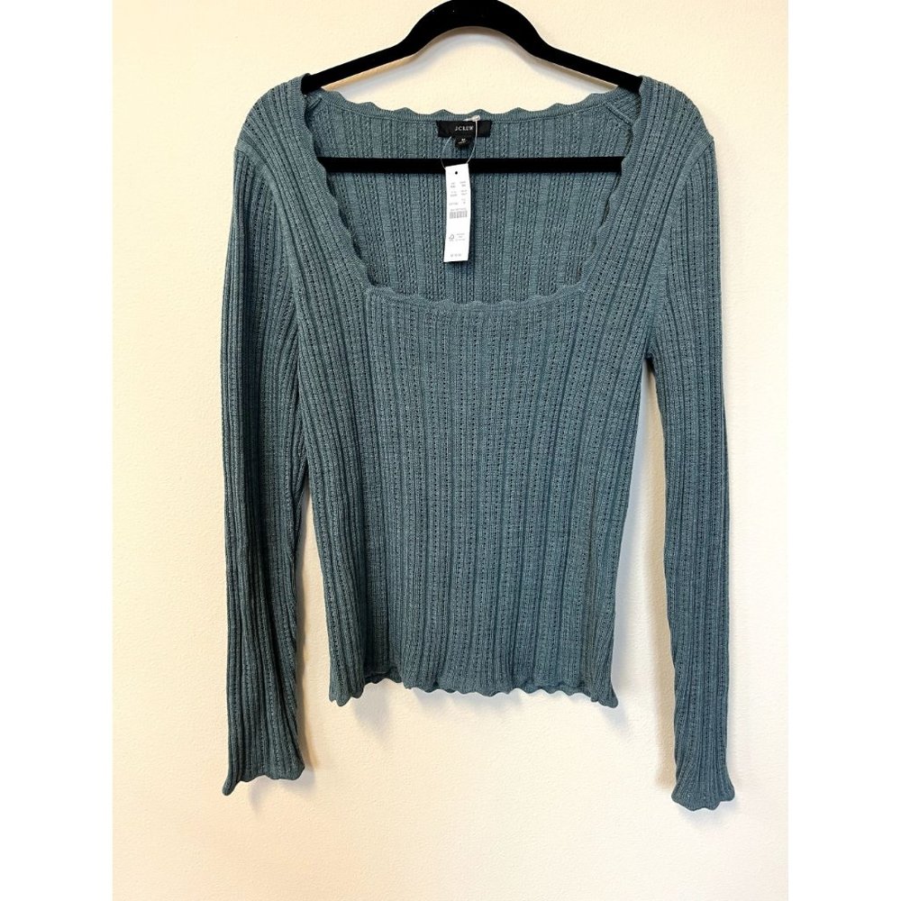 J. Crew Merino Wool Ribbed Sweater - Picture 3 of 9